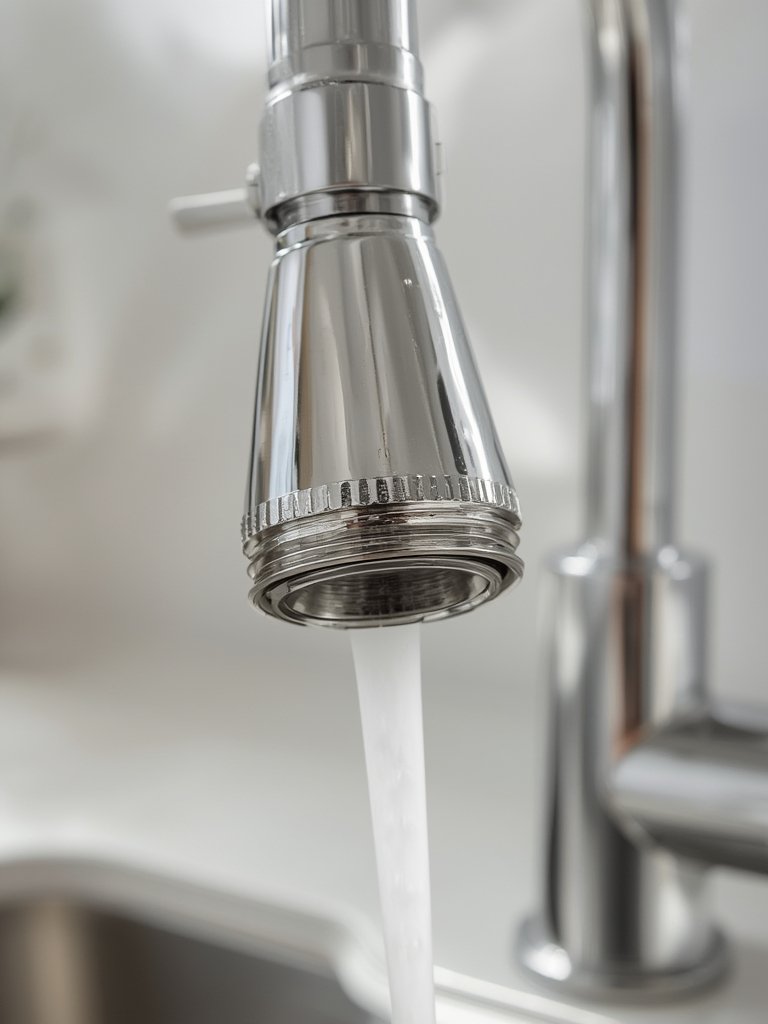 kitchen faucet in action