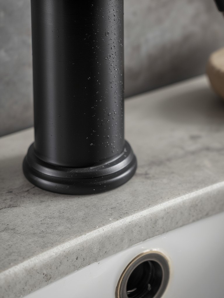 vessel faucet in action