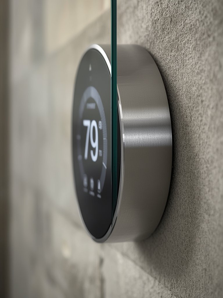 smart thermostat in action