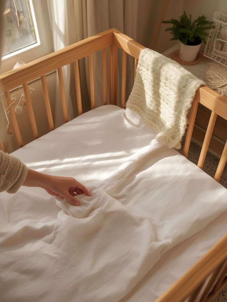 organic cotton crib sheet product view