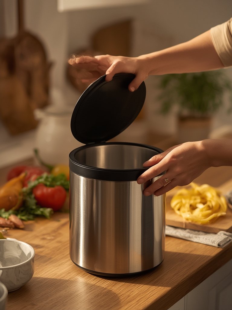 stainless steel compost bin product view