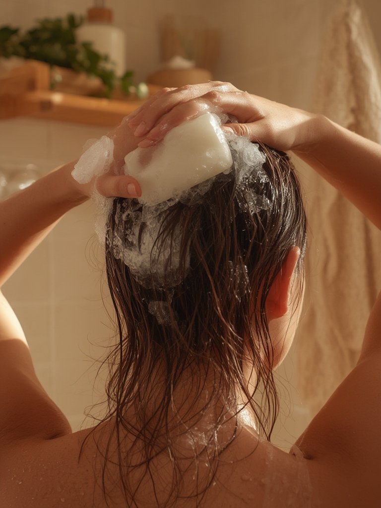 tea tree shampoo bar product view