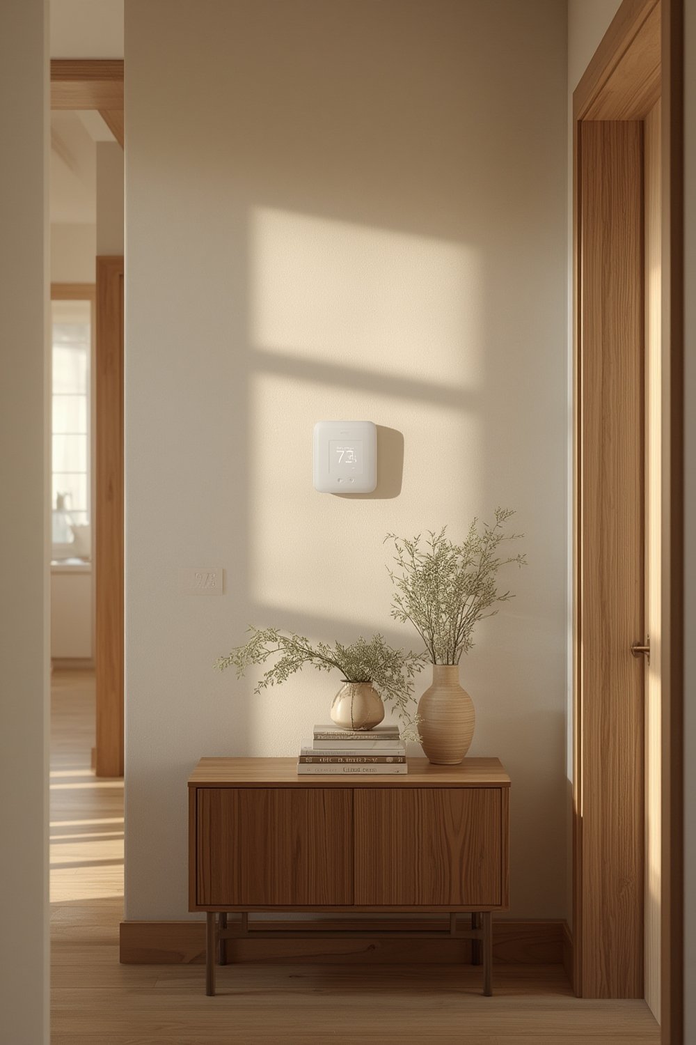 wi-fi programmable thermostat in action